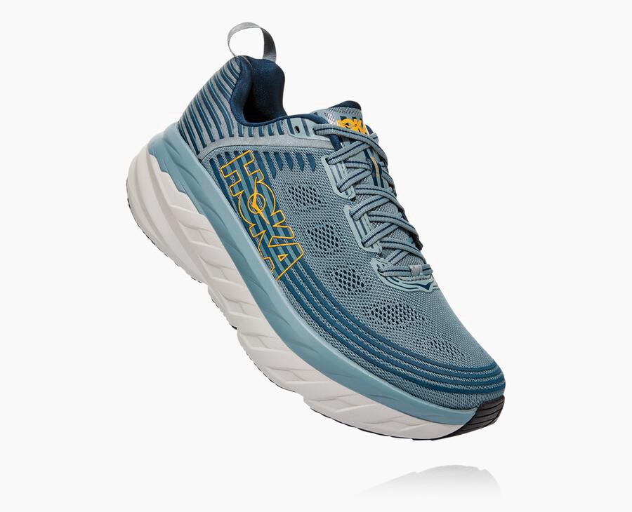 Hoka One One Hardloopschoenen Heren - Bondi 6 - Blauw - IO6870194